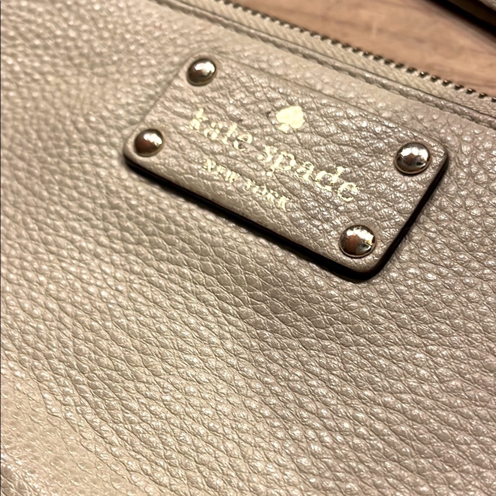 Kate Spade Taupe Leather Clutch - Picture 3 of 7